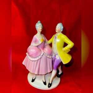 EUC Vintage Erphila Germany Victorian Dancing Couple Statue.